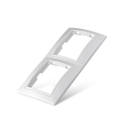 Рамка двухместная горизонтальная "UNIVersal" серия "Севиль" белая (еврослот) C0044