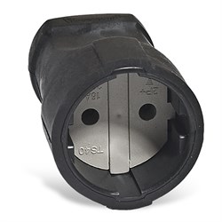 Розетка кабельная "UNIVersal" б/з черное ПВХ-облив 10А 250В (еврослот) Распродажа ОА0150*