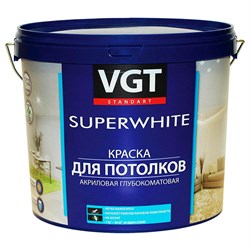 Краска VGT Супербелая для потолков ВД-АК-2180, 3кг (4шт) 2365