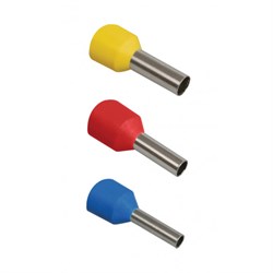 Наконечник-гильза НШвИ Е1012 1мм2 с изолированным фланцем (темно-красный) (100 шт/уп) NO-570-10 ЭРА  Б0041452