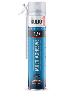 Клей-пена KUDO MULTI ADHESIVE 12+ бытов.всесез.для теплоизоляции и декора,зеленая,1000мл(12шт) KUPH10UAU
