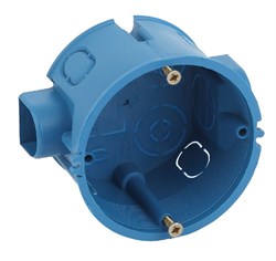 Коробка установочная КУТС 68х45мм для твердых стен саморез.стыковочные узлы синяя IP20 Б0039186