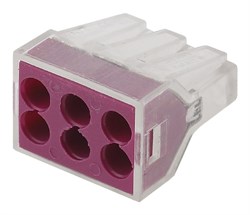 Клемма СМК, серия 106, 6 отверстий, 1.0-2.5мм2 (упак. 4 шт.) NO-222-28  Б0033401