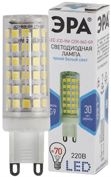 Лампа светодиодная  ЭРА LED JCD-9w-CER-840-G9 4000К Б0033186 - фото 67937