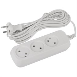 Удлинитель электрический ЭРА UDL-6-350 Greenline 3 розетки без заземления 5м ШВВП 2x0.75мм2  Б0065070