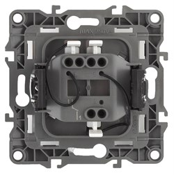 12-1102-05 ЭРА Выключатель с подсветкой, 10АХ-250В, IP20, Эра12, антрацит Б0014637