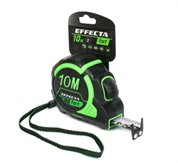 Рулетка  10мх25мм Fomeron "EFECTA  FORT" автостоп, лента -2стор шкала- нейлон,с магнитом (6шт/уп) 581125