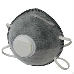 Маска малярная с угольным фильтроми клапаном БИБЕР (25шт/уп) 96203