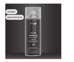 Аэрозоль эмаль алкидная универсальная Elcon RAL 9005 черная матовая 520 мл (12шт/уп) 00-00463209