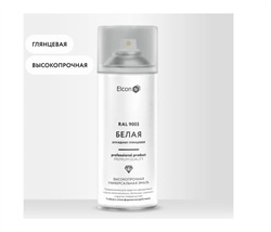 Аэрозоль эмаль алкидная универсальная Elcon RAL 9003 белая глянцевая 520 мл (12шт/уп) 00-00463211
