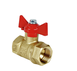 Кран шаровой N/P59 для ВОДЫ   3/4" ВР/НР ручка-бабочка, латунный VALFEX 11Б27фт1М (72/18) VF.218.LB1.034.N/P59