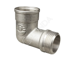 Угольник НИКЕЛИРОВАННЫЙ с переходом на наружную резьбу VALFEX ВР-НР  3/4" (60/1) Под заказ VF.092.N.034