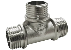 Тройник НИКЕЛИРОВАННЫЙ VALFEX ВР-ВР-ВР   1/2" (100/10) Под заказ VF.130.N.012