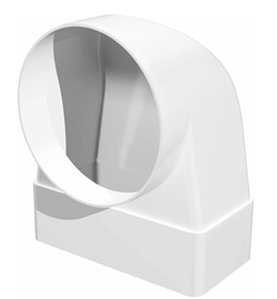 Переходник СПКП D100 90° 60х120 пластик ERA 612СК10КП