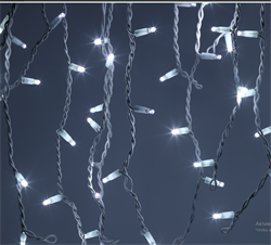 Гирлянда  ERAPS-BK2 ЭРА светодиодная новогодняя бахрома 2x1 м холодный белый свет 120 LED Б0051891