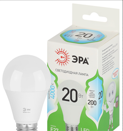 Лампа светодиодная  ЭРА LED GREEN LINE A60-20w-865-E27 GL E27 20 Вт груша холодный свет Б0067102 - фото 69577