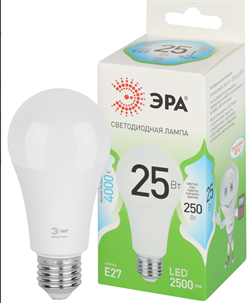 Лампа светодиодная  ЭРА LED GREEN LINE A60-25w-865-E27 GL E27 20 Вт груша холодный свет Б0067111 - фото 69579