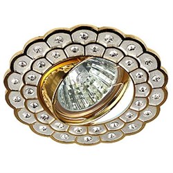 Светильник KL36A GD  ЭРА литой пов. со стразами MR16.,12V/220V,50W ,золото Б0003794-