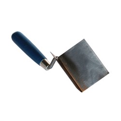 Мастерок для внешних углов 80х60х60мм из нерж. стали, с дерев. ручкой, Santool(12шт/уп) 020319-001-080