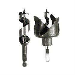 Набор для врезки замков 3пр. (кольц.пила 54мм, перьевое сверло 22мм, центр.сверло) Santool, усиленны 031951