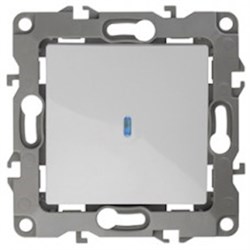 12-1102-01 ЭРА Выключатель с подсветкой,10АХ-250В, Эра12, белый Б0014633