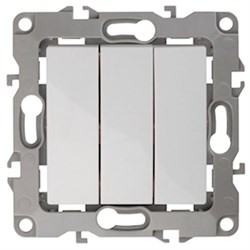 12-1107-01 ЭРА Выключатель тройной,10АХ-250В, Эра12, белый Б0014669