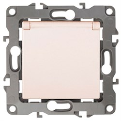 12-2103-02 ЭРА Розетка 2P+E Schuko со шторками с крышкой,16АХ-250В,Эра12, сл.кость с/з Под заказ Б0014694