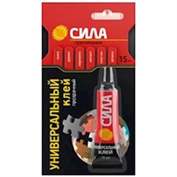 Клей СИЛА BL-1 универсальный  прозрачный 15 мл.  (12шт) Б0002919