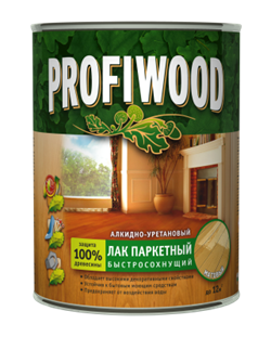 Лак PROFIWOOD паркетный быстр. алк/уретан. мат. 2.4 кг/2,6л (6шт/уп) 62239