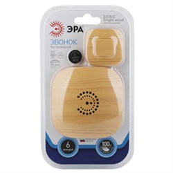 Звонок ЭРА BIONIC Silver беспроводной (6 мелодий - Бим-Бам кнопка IP44) Б0017749