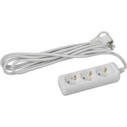 U-3e-3m-3x1 с заземлением 3 розетки 3м ПВС 3x1мм2 16А Удлинитель ЭРА Б0028370