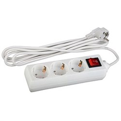 U-3es-3m-3x1,5 с заземлением с выключателем 3 розетки 3м ПВС 3x1,5мм2 16А Удлинитель ЭРА Б0044040