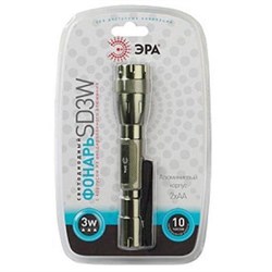 Фонарь SD3W  ЭРА 3W LED, алюм, 2хАА, бл C0044767-