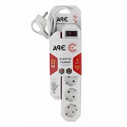 Сетевой фильтр USF-5es-1,5m-W ЭРА (белый) с/з 3x0,75мм2 с выкл, 5гн 1,5м Б0019031 - фото 70412