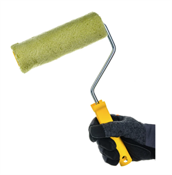 Валик 180 мм полиакрил бюгель 8 мм ворс11 мм пласт. желтая ручка  БИБЕР(50шт/уп) ЛКМ 32512