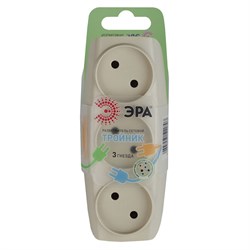 Тройник ЭРА 3гн б/з (сл.кость) SP-3-I Б0017018 - фото 70482