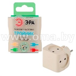 Тройник ЭРА 4гн б/з (сл.кость) SP-4-I Б0008206 - фото 70483