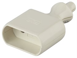 Розетка кабельная R2 ЭРА б/з 6А с кольцом прямой ввод белая Б0019185