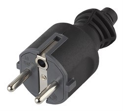 Вилка V4(B) ЭРА с/з 16А прямой ввод черная Б0019189