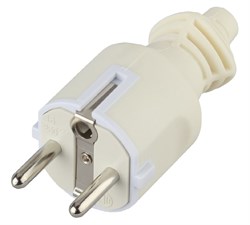 Вилка V4(W) ЭРА с/з 16А прямой ввод белая Б0019188