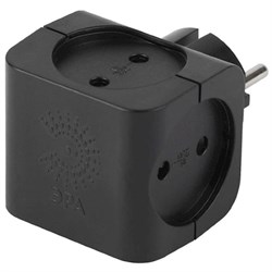 Тройник ЭРА 4гн б/з (черный) SP-4-В Б0008207 - фото 70528