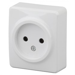 11-2201-01 ЭРА Розетка 2P,16АХ-250В, ОУ, Эра Эксперт, белый (одноместная) Б0031551