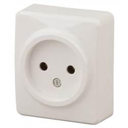 11-2201-02 ЭРА Розетка 2P,16АХ-250В, ОУ, Эра Эксперт, сл.кость (одноместная) Б0031552