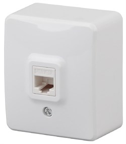 11-3203-01 ЭРА Розетка информационная RJ45, ОУ, IP20, Эра Эксперт, белый Б0020730