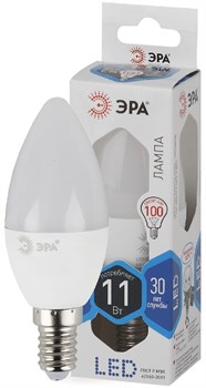 Лампа светодиодная  ЭРА LED smd B35-11w-840-E14 4000К Б0032982