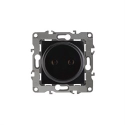 12-2105-06  ЭРА Розетка 2P,16АХ-250В, Эра12, черный (одноместная) Б0018259