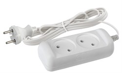 UX-2-3m без заземления 2 розетки 3м ШВВП 2x0,75мм2 6А Удлинитель ЭРА Б0038558