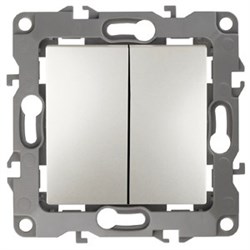 12-1004-15 ЭРА Выключатель, 10АХ-250В, IP20, без м. лапок, Эра12, перламутр Б0019314