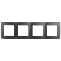 12-5004-12 ЭРА Рамка на 4 поста, Эра12, графит Б0019378