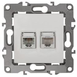12-3109-01 ЭРА Розетка комбинированная RJ45+RJ11. IP 20, Эра12, белый Под заказ Б0018248